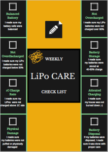 LiPo care checklist