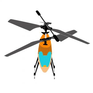 fly rc helicopter : nose in